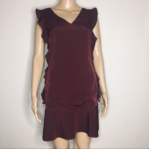 CeCe by Cynthia Steffe burgundy midi  dress